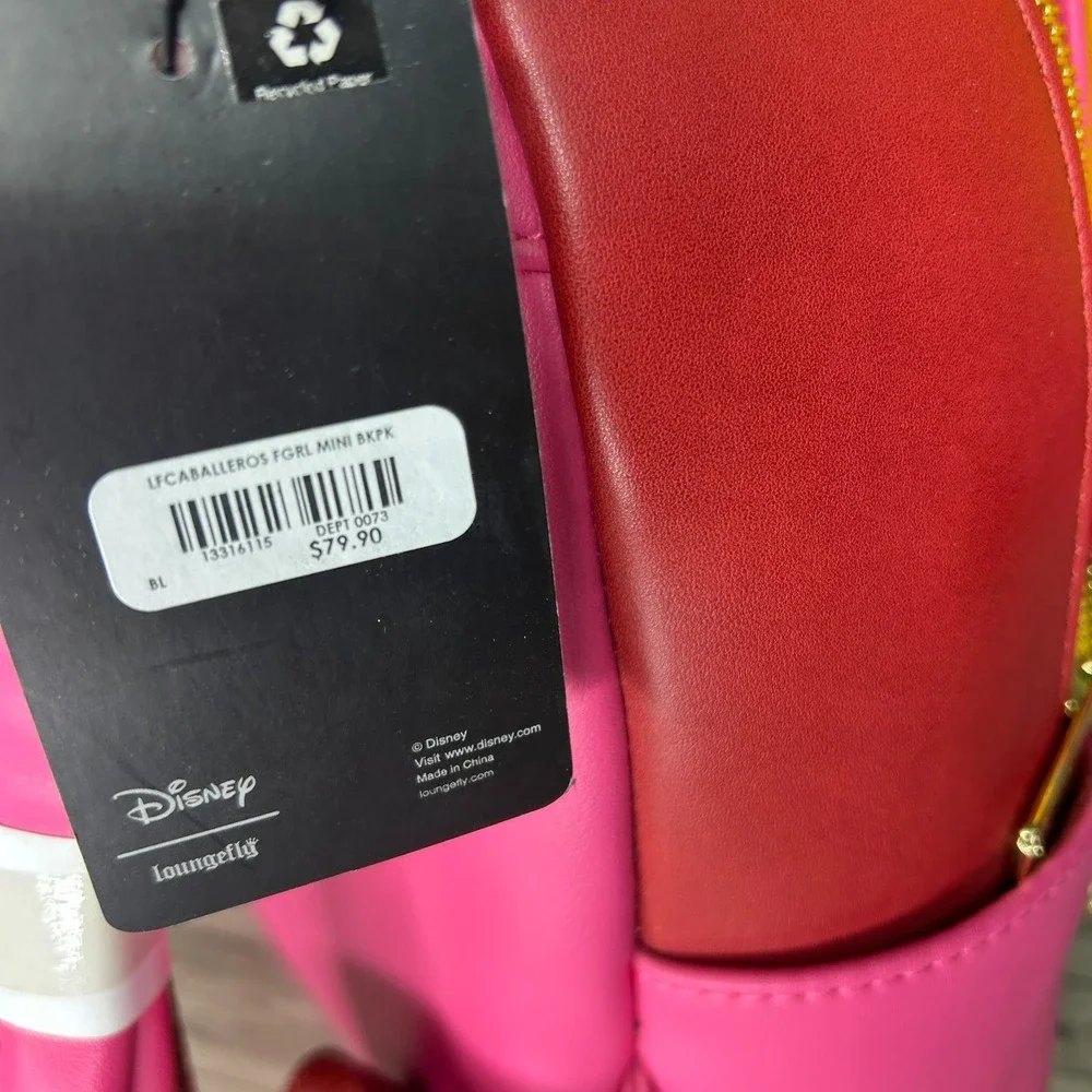The Three Caballeros Disney Loungefly Backpack Bag READ PEELING FLAWS